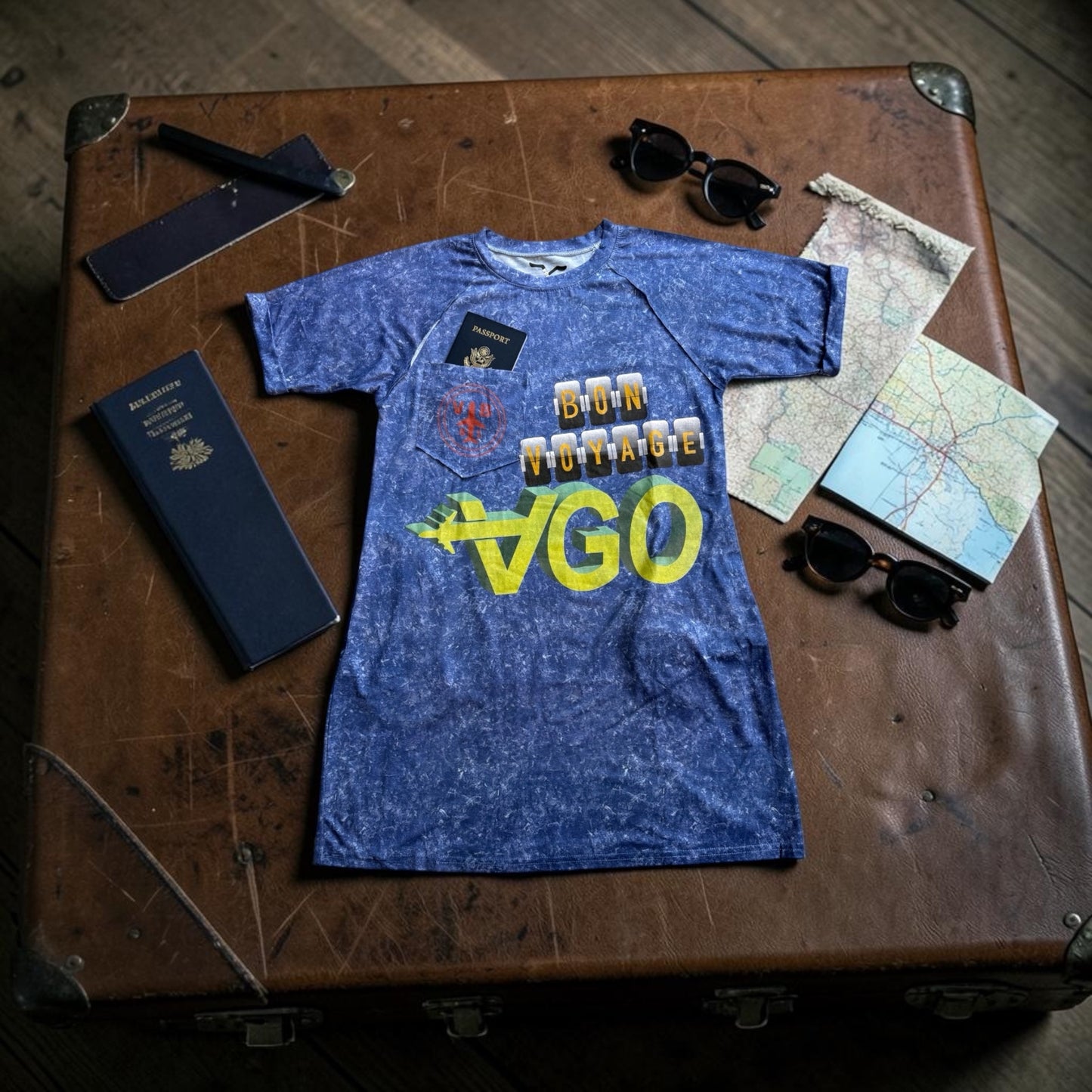 VGO Brand "Baggage Claim" T-Dress
